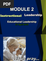 Educational Leadership Module 2 Principles of Instructional Leadership