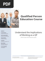 Qualified Person Education Course Oct 2019