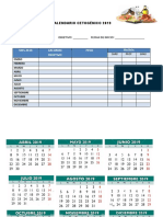 Calendario Cetogénico 2019