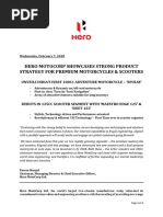 Hero Motocorp Showcases Strong Product Strategy For Premium Motorcycles & Scooters