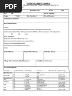 2018 Updated Patient Profile Form