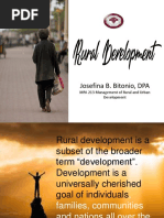 Josefina B. Bitonio, DPA: MPA 213 Management of Rural and Urban Development