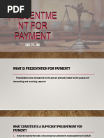 Presentment For Payment