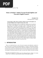 Study On Students' Attitude Towards World Englishes and Non-Native English Teachers