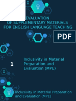 Evaluation of Supplementary Materials For English Language Teaching