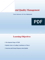 MS494: Total Quality Management: Course Instructor: DR Noor Muhammad