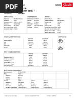 Technical Data Sheet GP12TB 220-240V 50Hz 1 R134a: Compressor Model Voltage Refrigerant