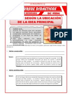 Ubicación de La Idea Principal para Tercero de Secundaria