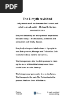 E Myth Revisited by Michael E. Gerber Summary