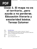 El Mapa No Es El Territorio... Pero Ayuda A No Perderse. Educación Literaria y Escolaridad Básica. Teresa Colomer