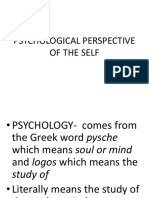 Psychological Perspective of The Self