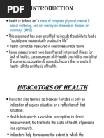 Indicator of Health