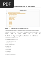 Expressing Concentration of Solution