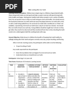 Health Teaching Plan