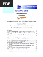 Microsoft Word FAQ: (Frequently Asked Questions) by Charles Kenyon