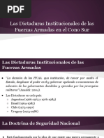 Las Dictaduras Institucionales de Las Fuerzas Armadas en El Cono Sur