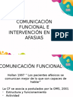 Comunicación Funcional e Intervención en Las Afasias