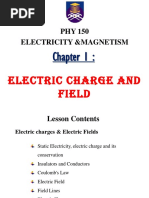 Phy150 - Chapter 1 Electric Charge & Electric Field 2018