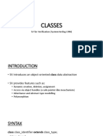 Classes: SV For Verification (Systemverilog LRM)