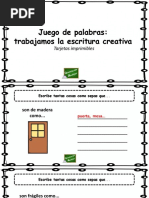 Tarjetas Escritura Creativa