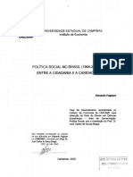 FagnaniEduardo Politica Social No Brasil Entre Cidadania e Caridade