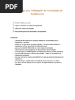 Metodología para La Detección de Necesidades de Capacitación