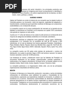 Presente Una Empresa Del Sector Industrial y Los Principales Productos Que Comercializa