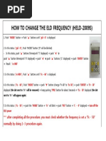 How To Change The Eld Frequency (Held-2009S) : "MODE" " " "PD - 0"