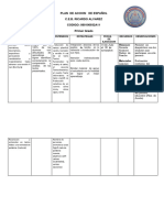 Plan de Accion Español y Matematicas 2019