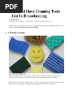 10 Must Have Cleaning Tools List in Housekeeping: 1. A Handy Sponge