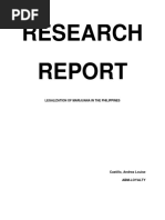 Research: Legalization of Marijuana in The Philippines