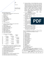 Lab Posttest 1 - The Accounting Equation and The Double Entry System