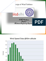 Design of Wind Turbines: P M V Subbarao Professor Mechanical Engineering Department