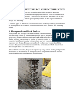 Types of Defects After and While Consruction