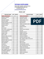 Price List Mentari