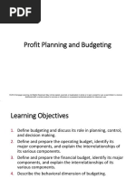 Profit Planning and Budgeting