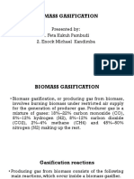 Biomass Gasification: Presented By: 1. Feta Kukuh Pambudi 2. Enock Michael Kandimba