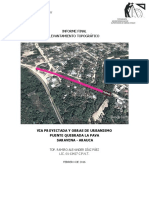 Informe Final Topografía - Via Proyectada y Obras de Urbanismo