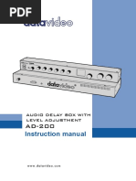 Instruction Manual: Audio Delay Box With Level Adjustment