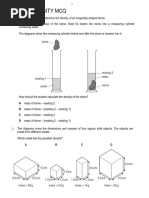 Yr 10 Density MCQ