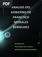 Analisis Del Gobierno de Francisco Morales Bermudez