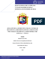 Aplicación de La Geomecánica para El Control de Dilución en La Implementación de La Explotación Por Cámaras y Pilares