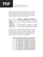 Taller Finanzas Corporatiivas Aplicadas (Alternativas de Inversion y Rendimiento-Riesgo)