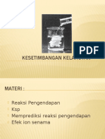 Kesetimbangan Kelarutan