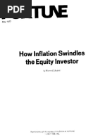 Warren Buffett - How Inflation Swindles The Equity Investor