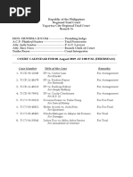 Court Calendar Sample