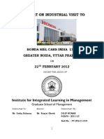 A Report On Industrial Visit To: Honda Siel Cars India Ltd. Greater Noida, Uttar Pradesh