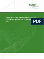 5G RAN CU - DU Network Architecture