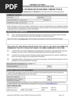 Approval Thesis Title Form