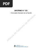 Informe 123/2019 Del Jefe de Gabinete de Ministros Al Senado de La Nación